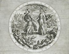 Roma and Batavia, published 1612. Creator: Antonio Tempesta.