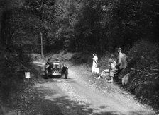 1935 Frazer-Nash TT replica taking part in a motoring trial, late 1930s. Artist: Bill Brunell.