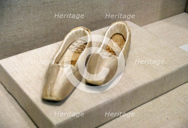 Pair of Shoes (Formely Belonging to Queen Victoria 1819-1901), London, c.1850. Creator: Gundry & Sons.