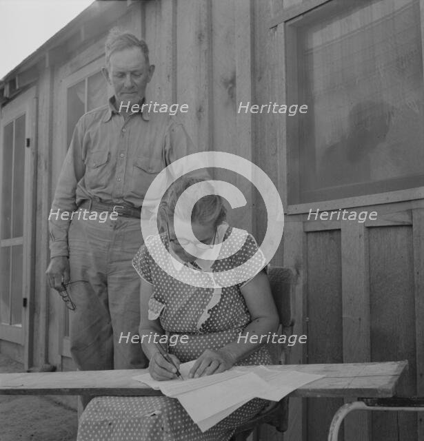 Cow Hollow farmer, came from Oklahoma, has received FSA loan..., Malheur County, Oregon, 1939. Creator: Dorothea Lange.
