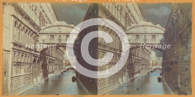 Bridge of Sighs, Venice, about 1865. Creator: Unknown.