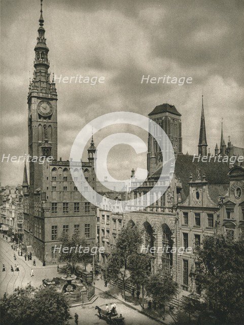 'Danzig. Town Hall - Artushof - Towers of St. Mary', 1931. Artist: Kurt Hielscher.