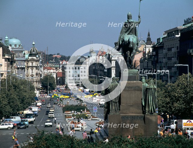 Wenceslas Square, Prague, Czech Republic.