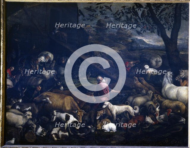 'Entry of animals into Noah's Ark', 15th-16th century. Creator: Bassano, Jacopo da Ponte (1510 - 1592).