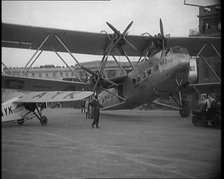 Handley Page Horatius - Air Liner and Mail Plane with Mail Being Loaded onto It, 1929. Creator: British Pathe Ltd.