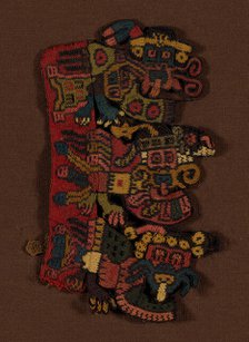 Fragment (Border), Peru, 100 B.C./A.D. 200. Creator: Unknown.