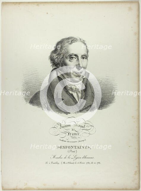 Portrait of Réné Desfonataines, 1820. Creator: Julien Leopold Boilly.