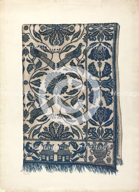 Coverlet, c. 1940. Creator: Charlotte Winter.