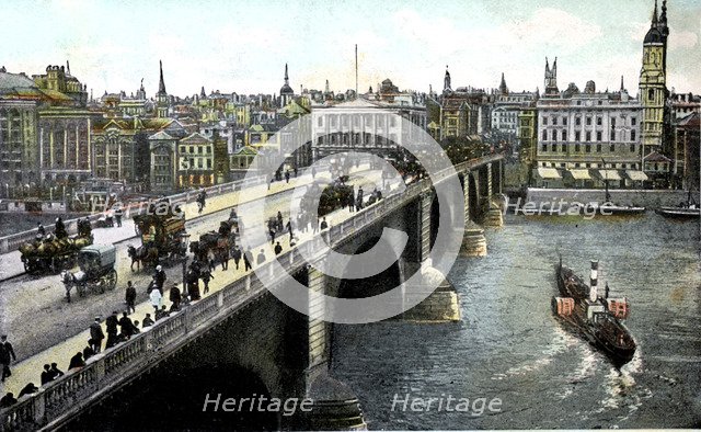 London Bridge After The 1904 Widening, London, 20th Century. Artist: Unknown