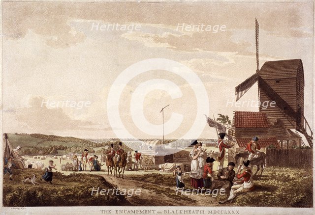 Encampment on Blackheath, Greenwich, London, 1780.  Artist: Paul Sandby