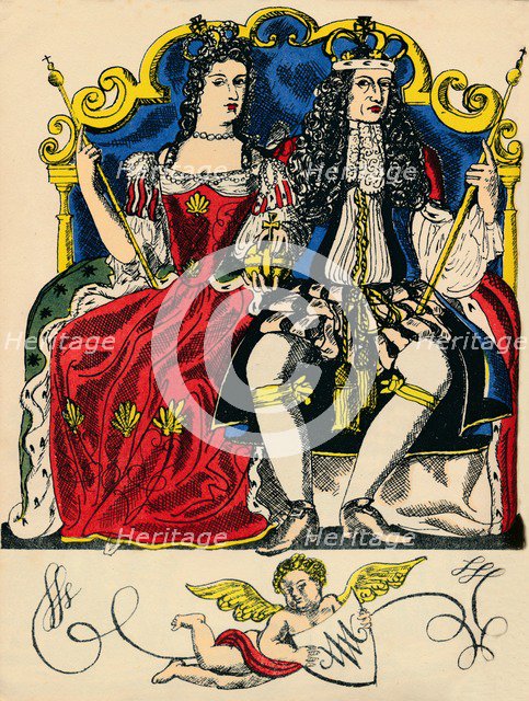William III and Mary II, King and Queen of Great Britain and Ireland from 1688, (1932). Artist: Rosalind Thornycroft.