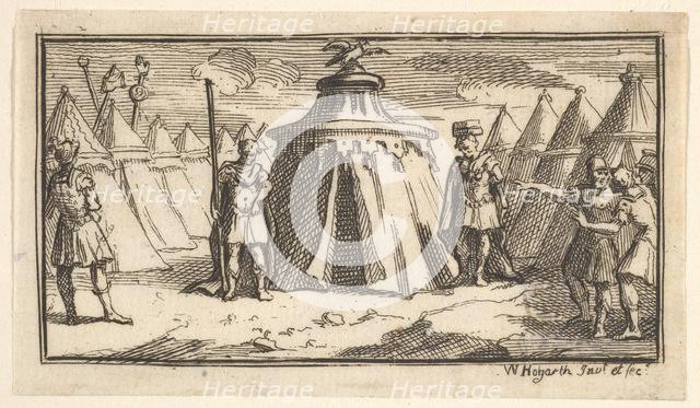 Taking Away the Military Belt or Girdle (John Beaver, Roman Military Punishments, 17..., after 1725. Creator: William Hogarth.