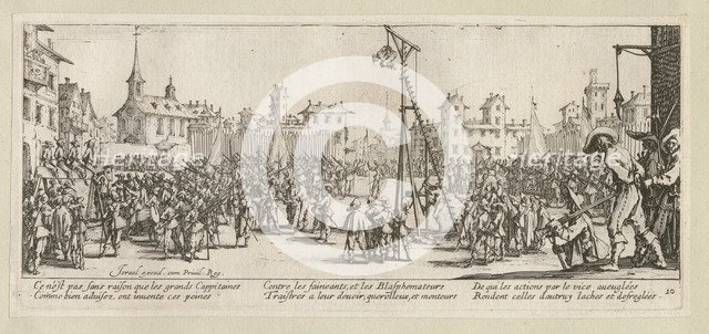 The Miseries and Misfortunes of War, folio 10: The Strappado, 1633.