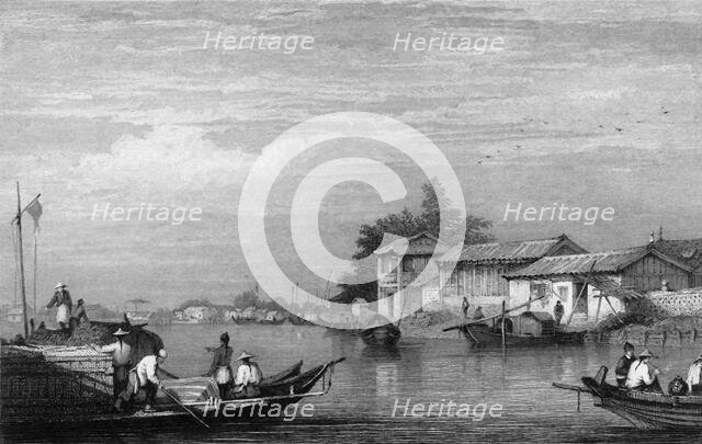 'View on a River near Canton', 1834. Creator: Samuel Prout.