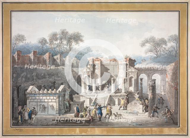 The Temple of Isis at Pompeii, 1788. Creator: Francesco Piranesi (Italian, 1758-1810); Louis Jean Desprez (French, 1743-1804).