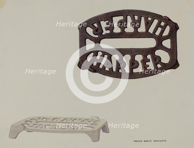 Trivet, c. 1937. Creator: Rocco Navigato.