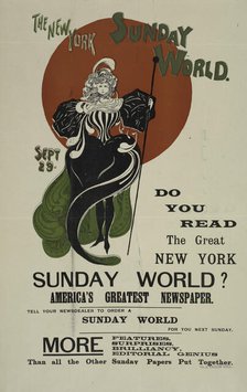 The New York Sunday world. Sept. 29, c1893 - 1897. Creator: Unknown.