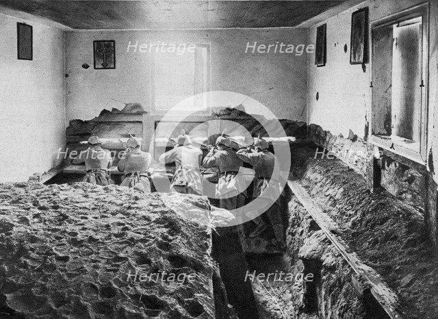 German defensive position on the Vistula, Poland, World War I, 1915. Artist: Unknown