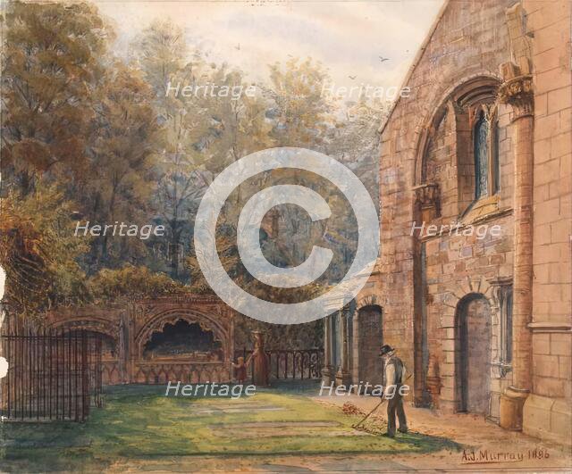 Bishop Dunbar's Tomb-St. Machar's Cathedral, 1896. Creator: Alexander J Murray.