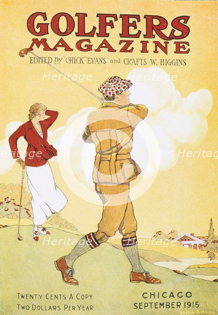 Cover of Golfers Magazine, American, September 1915. Artist: Unknown