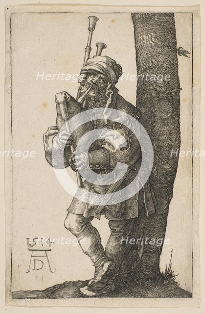 The Bagpiper, 1514. Creator: Albrecht Durer.