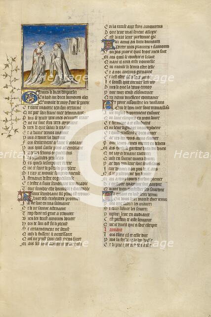 The Personification of Nature Giving Genius a Letter to the God of Love, about 1405. Creator: Unknown.