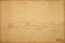 Perspective Drawing for "The Biglin Brothers Turning The Stake", c. 1873. Creator: Thomas Eakins.