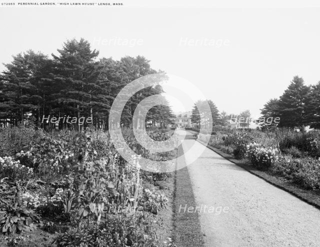 Perennial garden, High Lawn House, Lenox, Mass., between 1900 and 1920. Creator: Unknown.