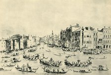 Regatta on the Grand Canal, Venice, mid-late 18th century, (1943). Creator: Francesco Guardi.