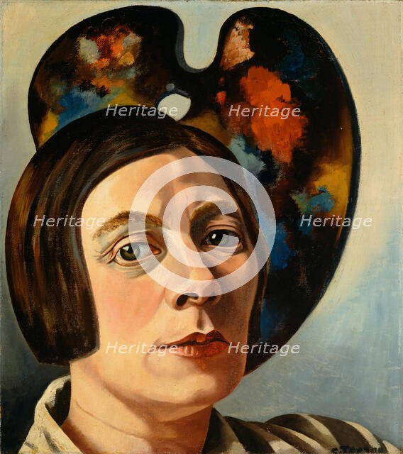 Self-Portrait in front of a Palette, 1934. Creator: Toorop, Charley (1891-1955).