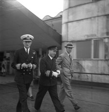 Earl Mountbatten of Burma visiting Malmö, Sweden, 1946. Artist: Otto Ohm