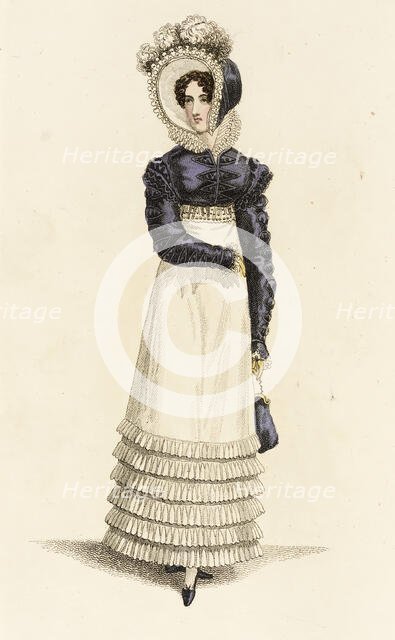 Fashion Plate (Parisian Carriage Dress), 1819. Creator: John Bell.