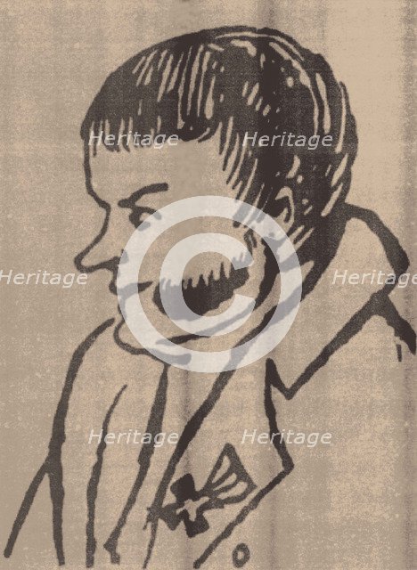 Alexander Petrovich Kunitsyn (1783-1840) Detail of a caricature, 1816. Artist: Illichevsky, Alexey Demyanovich (1798-1837)