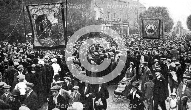 Annual procession of the Orangemen, Belfast, Northern Ireland, 1922.Artist: J Johnson