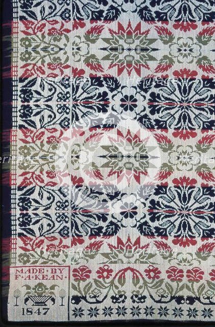 Coverlet, Indiana, 1847. Creator: Frederick A. Kean.