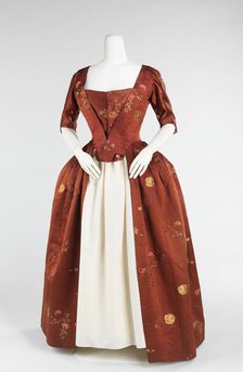 Robe à l'Anglaise, British, 1740-60. Creator: Unknown.