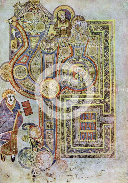 The Opening Words of St Matthew's Gospel, 800 AD, (20th century). Artist: Unknown