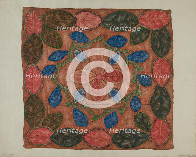 Pillow Top, 1935/1942. Creator: Frank Maurer.