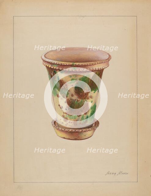 Flower Pot, 1935/1942. Creator: Anna Aloisi.