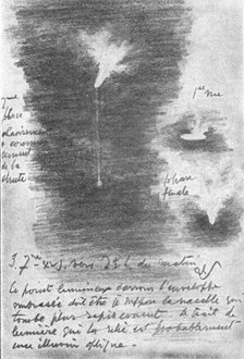 'Le Zeppelin Abattu; Dans la banlieue de Londres; La chute du L21', 1916. Creator: JW Simpson.