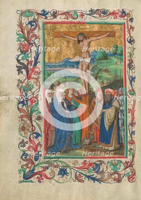 The Crucifixion; Missal, about 1500-1505. Creator: Unknown.