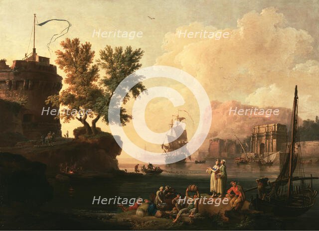 Mediterranean Harbor Scene, about 1763. Creator: Pierre-Jacques Volaire.
