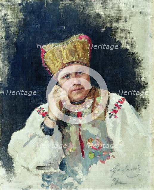 Russian peasant, 1896. Artist: Maximov, Vasili Maximovich (1844-1911)