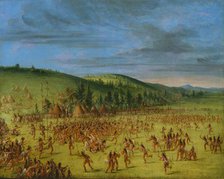 Ball-play of the Choctaw--Ball Up, 1846-1850. Creator: George Catlin.