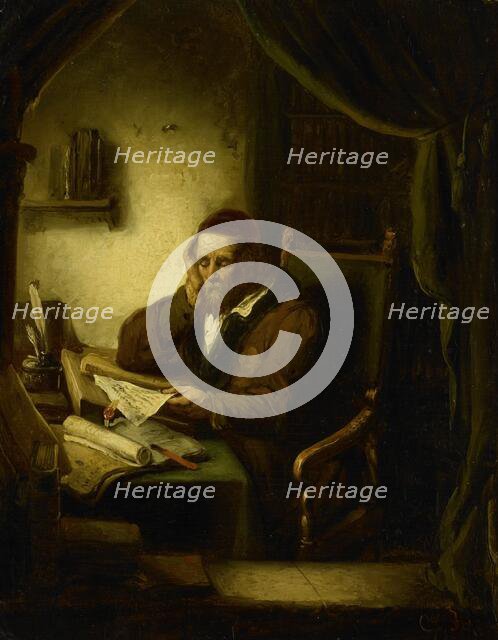 Old Man in his Study, 1833. Creator: George Gillis Haanen.