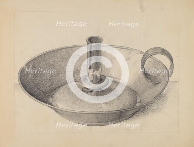 Candlestick, c. 1936. Creator: Janet Riza.