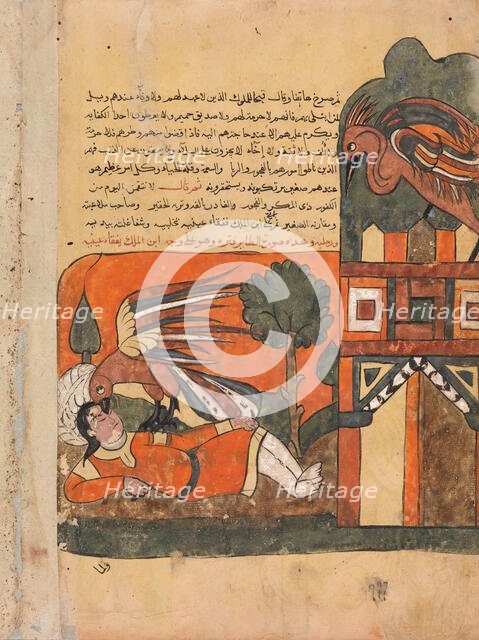 The Parent Bird Blinds the Prince in Revenge for the Death of her Young One..., 18th century. Creator: Unknown.