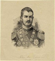 King Aleksandar of Serbia (1876-1903), c. 1889. Artist: Anonymous  