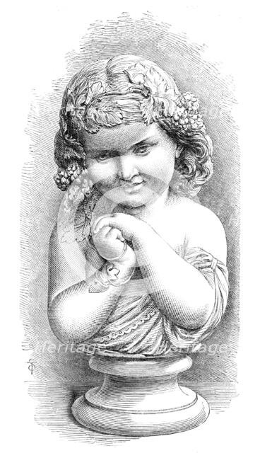 "The Hop Queen", sculptured by G. Halse, in the Exhibition of the British Institution, 1864. F Creator: Unknown.