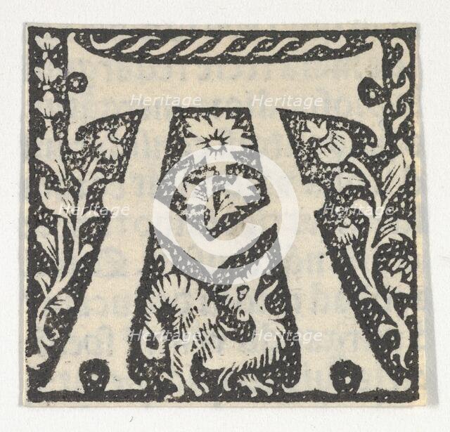 Decorated Roman alphabet, ca. 1499., ca. 1499. Creator: Anon.